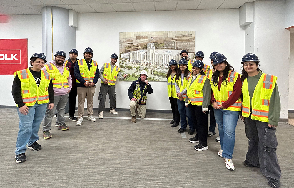 Suffolk hosts Northeastern University students for a tour of the company’s 421 Park Dr.